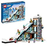 LEGO 60366 City Wintersportpark, Set aus Modulen mit Wintersportgeschäft, Café und einem funktionierenden Lift für Skifahrer, Spielzeug mit 8 Minifiguren und Eulenfigur, 2023 Geschenk zu Weihnachten