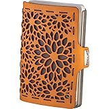 I-CLIP Original Geldbörse mit Münzfach - Damen - Leder Portemonnaie - Kreditkartenetui mit Geldklammer - hochwertiger Geldbeutel - Slim Wallet - Desert