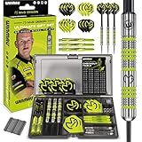 Winmau MvG Dart Steeltip Geschenkset - 50-teiliges Dartset mit 4 Sätzen Dartschäften, 4 Sätzen Flüge und Zubehör