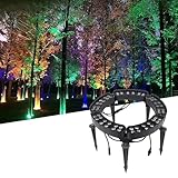 CYHTYM Ringleuchte für den Außenbereich, IP65, 220 V, für Palmen, dekorativer Projektor für Landschaftsbau, erhältlich in vier Farben: Rot, Gelb, Blau und Grün. (Grün, 5 Sets)