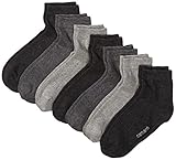 Camano Herren 3023 Ca-Soft Quarter 7 Paar Socken, Grau (Grey Combi 49), (Herstellergröße: 43/46) (7er Pack)