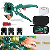 panemy Pfropfen Werkzeug Kit, Gartenarbeit Pfropfwerkzeug, Garden Graft Tool, 2-In-1-Pfropfwerkzeug mit Zwei Ersatzklingen und Veredelungsfolie zum Veredeln und Beschneiden von Obstbäumen im Garten