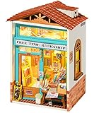 Rolife DIY Miniatur Puppenhaus Kit Raumherstellung Kit Bastelsets für Erwachsene Geschenke für Mädchen Jungen Frauen Männer (Free Time Bookshop)