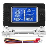 MICTUNING DC Batteriemonitor Amperemeter 0-200V 100A Multimeter Messgerät mit Shunt Digital Voltmeter Leistungsmesser Strommessgeräte für Autos RV Solar System