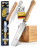 SCHMITZ.Tools Japansäge Handsäge Holz - Japanische Zugsäge - Extrem scharf, Doppelseitig 11/17 TPI - Japan Säge - Glatte & kontrollierte Schnitte - Japanese Saw – Japansäge Klein - Heller Griff