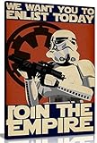Bild/Druck auf Leinwand mit Motiv von Star Wars (Krieg der Sterne), Propaganda Enlist Join The Empire, Wandkunst, A1 76x51 cm (30x20in)