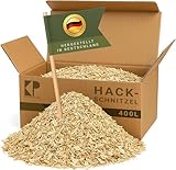 kingpower Hackschnitzel für Ofen Rindenmulch für Garten Hochbeet Holz Pflanzen Einstreu Holzhackschnitzel Grob Holzschnitzel Streu Beet Abdeckung Deko Abdeckung 100-500 L, Menge:400 L