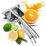 com-four® Zitruspresse aus rostfreiem Edelstahl - Saftpresse für Zitronen, Orangen, Limetten, Granatäpfel - stabile Handpresse - spülmaschinengeeigneter Entsafter