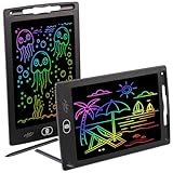 infactory Schreibtafel: 2er-Set LCD-Schreibtafeln für Kinder, 8,5'/21,5 cm, Stift, anthrazit (LCD Schreibtafel Kinder, Büro, Eingabestift)