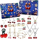 Mason Life Schmuck Adventskalender 2025, Adventskalender Mädchen, 24 Tage Weihnachten Countdown Kalender Damen Schmuck Set Weihnachtskalender Geschenk für Kinder Teenager Frauen Mädchen