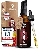 Heldengrün® BIO Rizinusöl Haare [100% NATURREIN] - Castor Oil - Dermatologisch getestet - Kaltgepresstes Rizinus Öl - Booster für Haare, Wimpern, Augenbraun & Bart