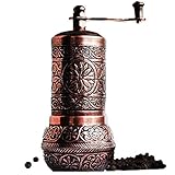 Bazaar Anatolia Türkische Mühle Pfeffermühle mit Metallmahlwerk 11 cm Klein Gewürzmühle Chilimühle Manuell Pepper Grinder (Antikes Kupfer)