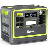 Tragbare Powerstation FOSSiBOT F2400, 2048Wh LiFePO4 Batterie-Backup mit 2400W 3x AC Ausgängen (4800W Peak), Solargenerator für Outdoor-Camping, Wohnmobil-Reisen, Hausgebrauch