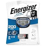 Energizer Stirnlampe LED, Vision Superhelle Kopflampe für Camping, Outdoor und Wandern, Batterie Enthalten, Blau