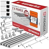 SET 2x PV-Module, PV, Photovoltaik, DACHPAPPE, Aufständerung, Dachhalterung, Befestigung, Halter, Halterung, Solar, Solarmodul, Solarpanel, PV Halter, 25-40mm, 0%