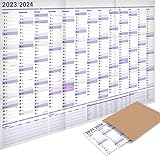 Yohmoe® XXL Schuljahresplaner 2023/2024 im Format 98x68 cm, gefalzt. Wandkalender Schuljahr 2023/24 Jahresplaner, Schuljahres Wandplaner Kalender für Schüler und Lehrer, Schulkalender Wand