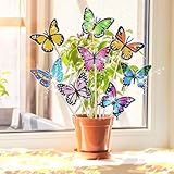 8 Stück Diamond Painting Schmetterling Sets, Kinder und Erwachsene Gartendekoration für Draußen und Drinnen, Balkon Deko, Basteln Diamont Painting Geschenk für Mama und Kinder