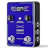 LEKATO Looper Pedal mit Drumcomputer, Stereo Gitarren Loop Pedal mit Drum-Beats 100 Trommeln 40 Loops 160 Minuten Effekte-Pedal für E-Gitarren und Bass, unterstützt externe Fußschalter