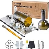 Glasschneider für Flaschen Kalawen Edelstahl Flaschenschneider 5 Verstellbares Rad Glasschneider Bottle Cutter Kit zur DIY Flaschen Pflanzmaschinen Kronleuchter aus Glas Kerzenständer