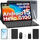 DOOGEE Tab E3+ Android 15 Tablet 12 Zoll, Helio G100 32GB+256GB Tablet mit Tastatur und Stift, 90Hz FHD+, Gemini AI, 8800mAh, Dual 4G LTE+5G WiFi, Quad Speaker, Tablets mit SIM Card Slot, Maus, Hülle