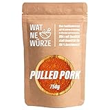 WAT NE WÜRZE Pulled Pork BBQ Rub Gewürz, 750 g Profi Grillgewürz für Pulled Pork aus Schweineschulter oder Schweinenacken, Gewürzmischung Marinade für Fleisch zum Grillen, Barbecue oder für den Smoker