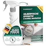 Silberkraft Anti-Silberfischspray 500 ml einschließlich E-Book, schnelle und effektive Kontrolle von Silberfischen, alternativ zu Köderboxen und Fallen