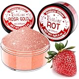 Essbarer Glitzer für Getränke - Fidton 2 Farben Lebensmittelfarbe Pulver Set, Glitzer Essbar für Torten, Fondant, Donut, Edible Glitter für Getränke, Cocktail, Essbares Glitzer Rosa Gold und Rot - 5 g