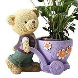 Animal Planter | Pflanzgefäß Lustige Pflanztöpfe mit Braunbär | Exquisiter Topf Kleine Töpfe für Sukkulenten, Freunde, Familie, Zimmerpflanzen, Wohnzimmer
