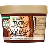 Garnier Fructis definierende Kakao Butter Haarmaske, Leave-In für trockenes und lockiges Haar, Für gebändigtes, Geschmeidiges Haar, Mit Sonnenblumenöl, Jojobaöl, Kokosnussöl, Hairfood, 3in1, 400ml