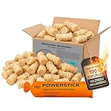 5 kg Öko Kaminanzünder (ca. 400 Stck) Grillanzünder inkl. XXL Powerstick Anzündwolle Holzwolle Anzünder Zündwolle