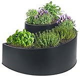 mucHome Kräuterspirale aus Kunststoff - anthrazit 55,5x34cm...