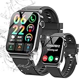 VKROBAG Smartwatch Damen Herren mit Telefonfunktion, 1.85'...