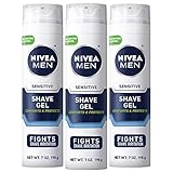 Nivea Men NIVEA Men Sensitive Rasiergel - schützt empfindliche Haut vor Shave Irritation - 7 Unzen Dose (3er-Pack)