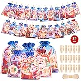 Adventskalender zum Befüllen Kinder,24 Adventskalender Säckchen Selber Befüllen,2 Größen DIY Weihnachtskalender Beutel Tüten,Wiederverwendbar Adventstüten Weihnachtsdeko für Frauen Kinder Mädchen