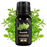 Aromaholik Thymianöl BIO 100% naturrein – Ätherische Öle für Diffuser & Aroma Diffuser – Zertifiziertes ätherisches Öl aus Indien – Thyme Essential Oils 10ml für Sauna & Massage