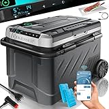 KESSER® Kompressor Kühlbox elektrisch 41 Liter | Camping Gefrierbox mit LED-Touch| Mit APP-Steuerung & Kühlakkus USB-Anschluss 12/24 V 230V | Kühlschrank Kühlung bis -20 °C für Auto LKW Anthrazit