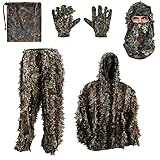 Zicac 3D Ghillie Suit Tarnanzug Dschungel Kostüm Tarnung...