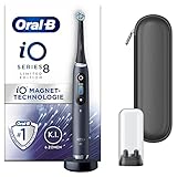 Oral-B iO Series 8 Elektrische Zahnbürste/Electric Toothbrush, 6 Putzmodi für Zahnpflege, Magnet-Technologie, Farbdisplay & Reiseetui, Limited Edition, black onyx