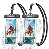UNBREAKcable wasserdichte Handyhülle - [2 Stück] 7.0 Zoll IPX8 Unterwasser Handyhülle Wasserdicht für Schwimmen, Baden für iPhone 16 15 14 13 12 11 Pro Max XS XR X, Samsung S24 S23 Ultra- Transparent