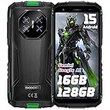DOOGEE Fire3 Pro Outdoor Handy Android 15, 16GB+128GB/2TB, 8350mAh Outdoor Smartphone Ohne Vertrag, 5.5 Zoll HD+ Baustellenhandy, 16MP+8MP Kameran, Dual SIM 4G/NFC/IP68/OTG/FACE ID/GPS/Widevine L1