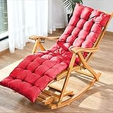 ANIFM Zero Gravity Lounge Chair, übergroßer Holzschaukelstuhl, Faltbarer Outdoor-Veranda-Schaukelstuhl für Erwachsene, 440 Pfund.Gewichtskapazität, ergonomisch Verstellbarer Liegestuhl Comfortable