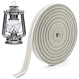 Okoss 10m Docht für Öllampen, 12mm Flache Baumwolle Petroleumlampe Docht, Öllampendocht Lampendocht Ersatzdocht für Gartenfackel, Laterne, Petroleumlampe, Öllampe Beleuchtung