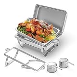 MEISTERWERK Warmhaltebehälter Essen (1er Set) - Erstklassiger 410 Edelstahl Chafing Dish - Warmhaltebehälter für Speisen inkl. Anleitung - Speisenwärmer ideal für Events & Partys