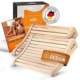 ALPENHAUCH Sauna Kopfstütze Holz [2 Stück] - Ergonomische Saunakopfstütze Holz - Edles Sauna Zubehör Infrarotkabine - Komfortable & breite Kopfstütze Sauna Holz für Sauna & Infrarotkabine