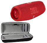 JBL Charge 5 - Portable Bluetooth Speaker with Exclusives Hardshell Travel Case with IP67 Waterproof and USB Charge Out (Red)