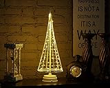HONESTY Mini-Weihnachtsbaum, 43,2 cm, 85 LEDs, dekorative Lichter für Zuhause/Dekoration/Party/Hochzeit, USB- oder batteriebetrieben, warmweiße Mini-Lampe, Lichterbaum, innen weiß L