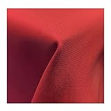 JEMIDI Tischdecke 130 x 220 cm wasserabweisend - Gartentischdecke abwaschbar quadratisch - Outdoor Tischdecke - Tischtuch mit Fleckenschutz - rot