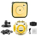 Opatiny Kinder wasserdichte Kamera 1080P HD Unterwasser Digital Camcorder für Kinder, robuster Kunststoff gebaut mit kompakter Größe, kompatibel mit Schwimmen Strand Aktivitäten, Gelb/Blau/P