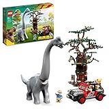 LEGO 76960 Jurassic Park Entdeckung des Brachiosaurus, Dinosaurier Spielzeug mit Figur und Jeep, Sammler-Set zum 30. Jubiläum, für Jungen und Mädchen