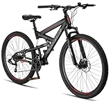 Licorne Bike Strong 2D Premium Mountainbike in 27,5 Zoll - Fahrrad für Jungen, Mädchen, Damen und Herren - Scheibenbremse vorne und hinten - 21 Gang-Schaltung - Vollfederung